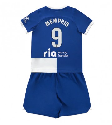 Atletico Madrid Memphis Depay #9 Udebanesæt Børn 2023-24 Kort ærmer (+ korte bukser)